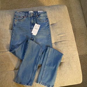 Zara split skinny jeans